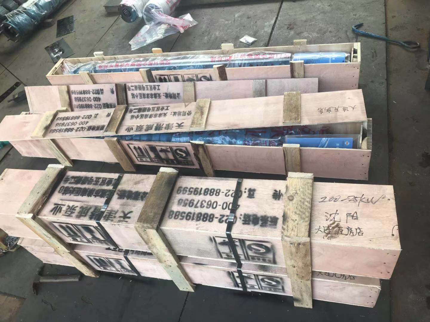 25千瓦潜水深井泵机组发往大连瓦房店第1张-潜水电机-潜水电泵-高压潜水电机-天津潜成泵业